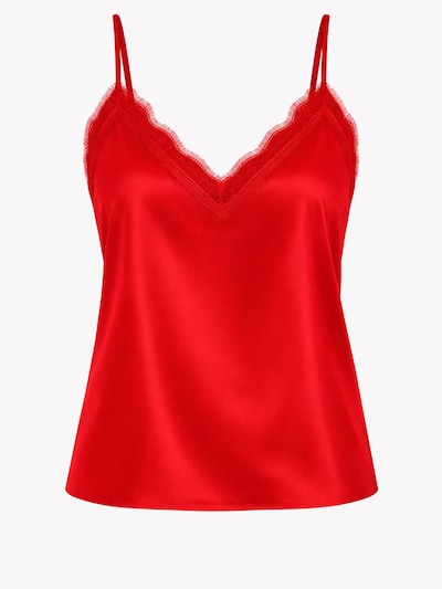 Worldclassca Top 'Spaghetti Lace Trim Top'‌‌‌‌‌‌‌ in feuerrot, Produktansicht