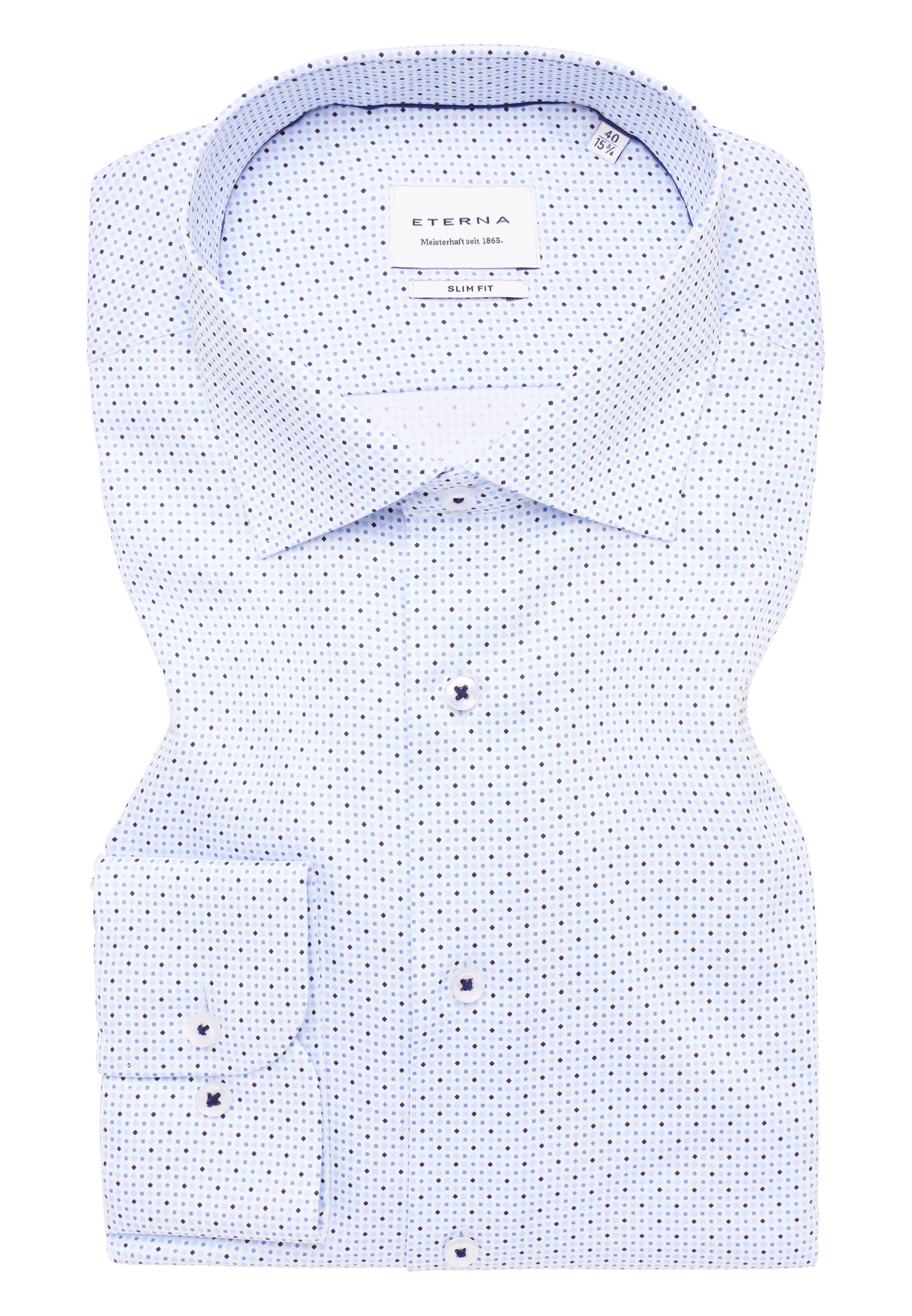 ETERNA Slim fit Business shirt in Blue