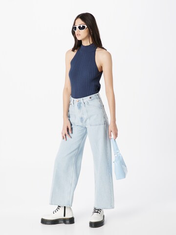 TOPSHOP Gebreide top in Blauw