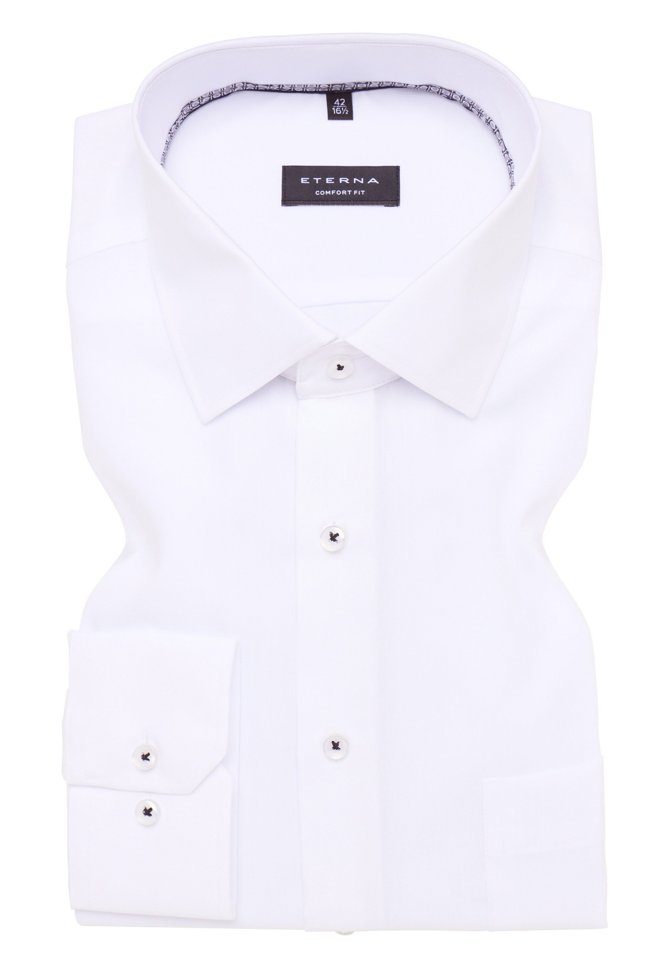 ETERNA Regular fit Button Up Shirt in White