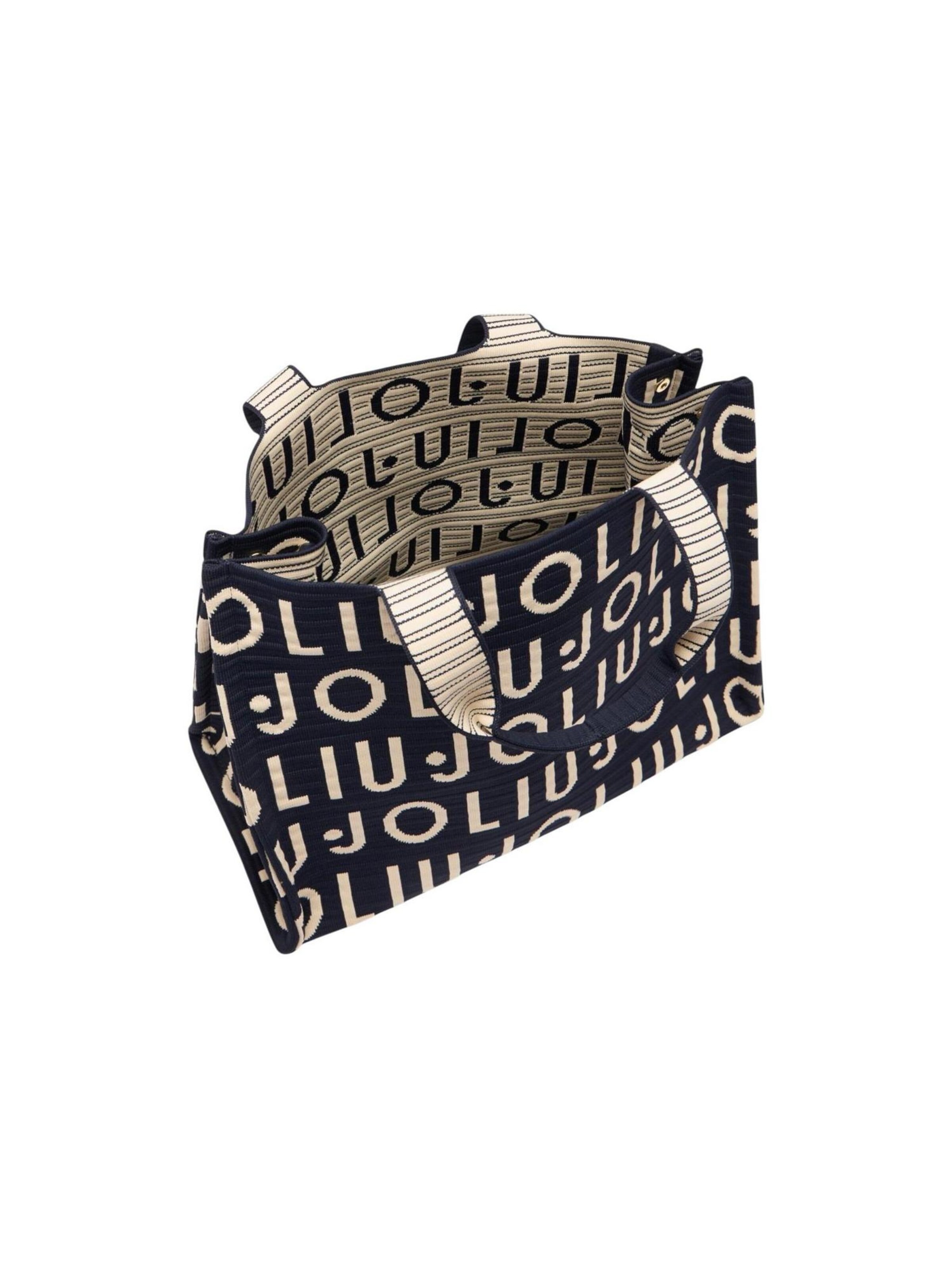 Liu Jo - Bolso de hombro 'L TOTE KNITTED LOGO 2A6026 M0300' en negro