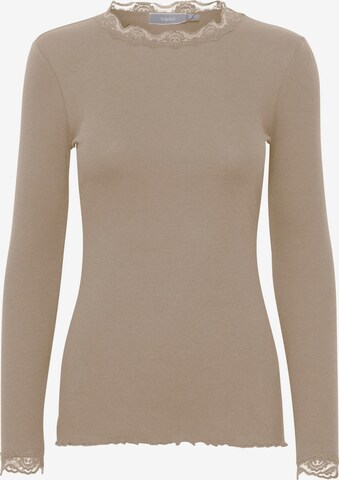 Fransa Shirt in Beige: voorkant