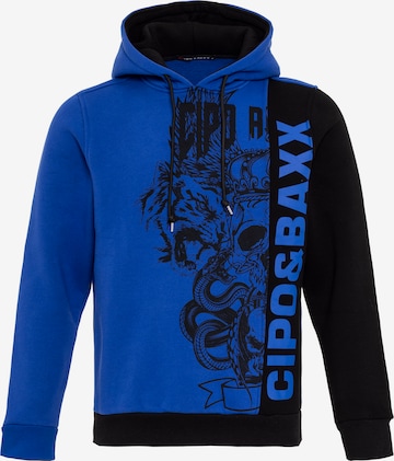 CIPO & BAXX Sweatshirt in Blauw: voorkant