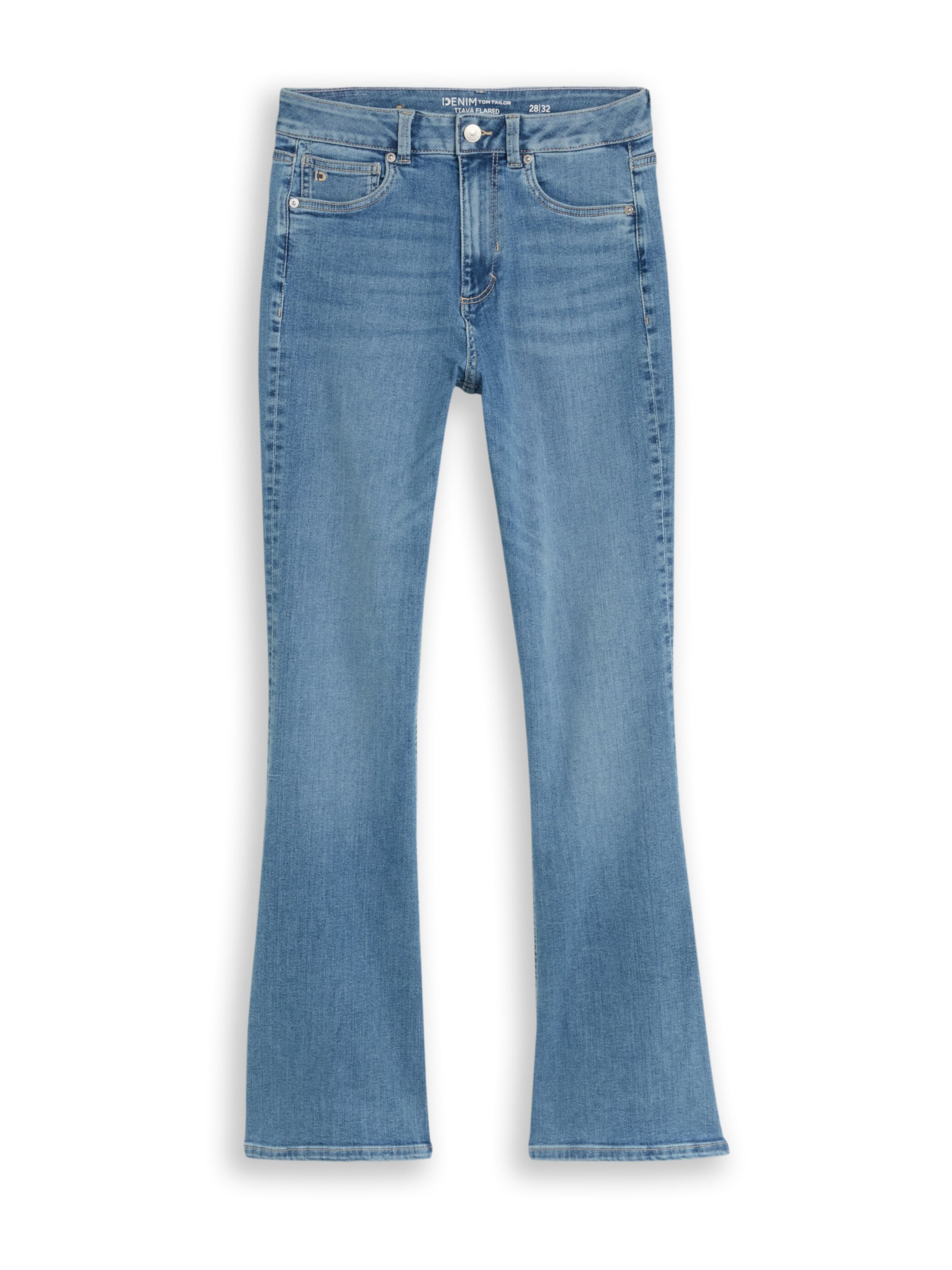 zils TOM TAILOR DENIM Plati gali Džinsi 'AVA': no priekšpuses