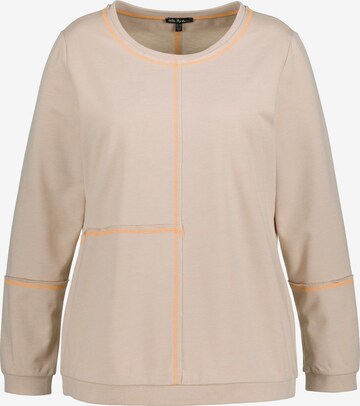 Ulla Popken Sweatshirt in Beige: front