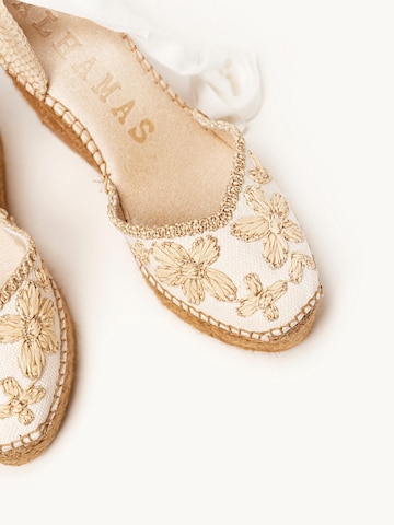 Alhamas - Sandalias 'Alpargata Cuña 10 cm' en blanco
