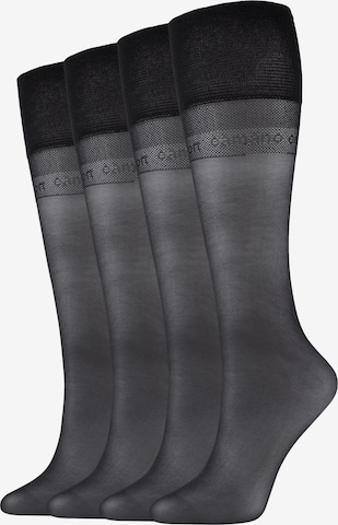 camano Knee High Socks 'Everyday Matt 20 DEN' in Black: front