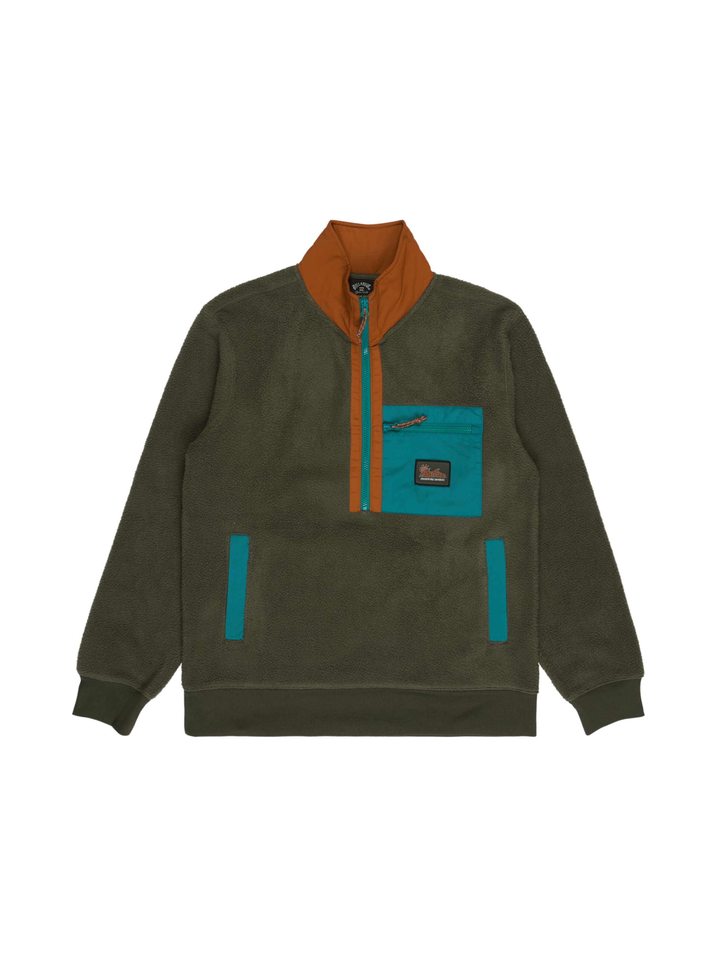 BILLABONG Athletic Sweater in Green: front