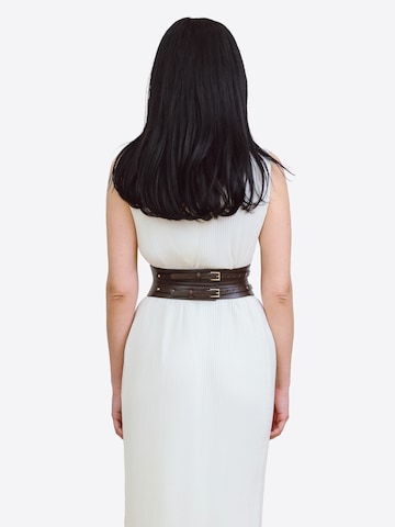 Haute Cuir - Cinturón 'Slim Sablier Corset Belt' en marrón