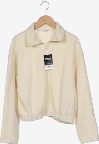 WEEKDAY Sweatshirt & Zip-Up Hoodie in XS in White: front