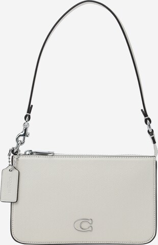 COACH - Mala de ombro em branco: frente