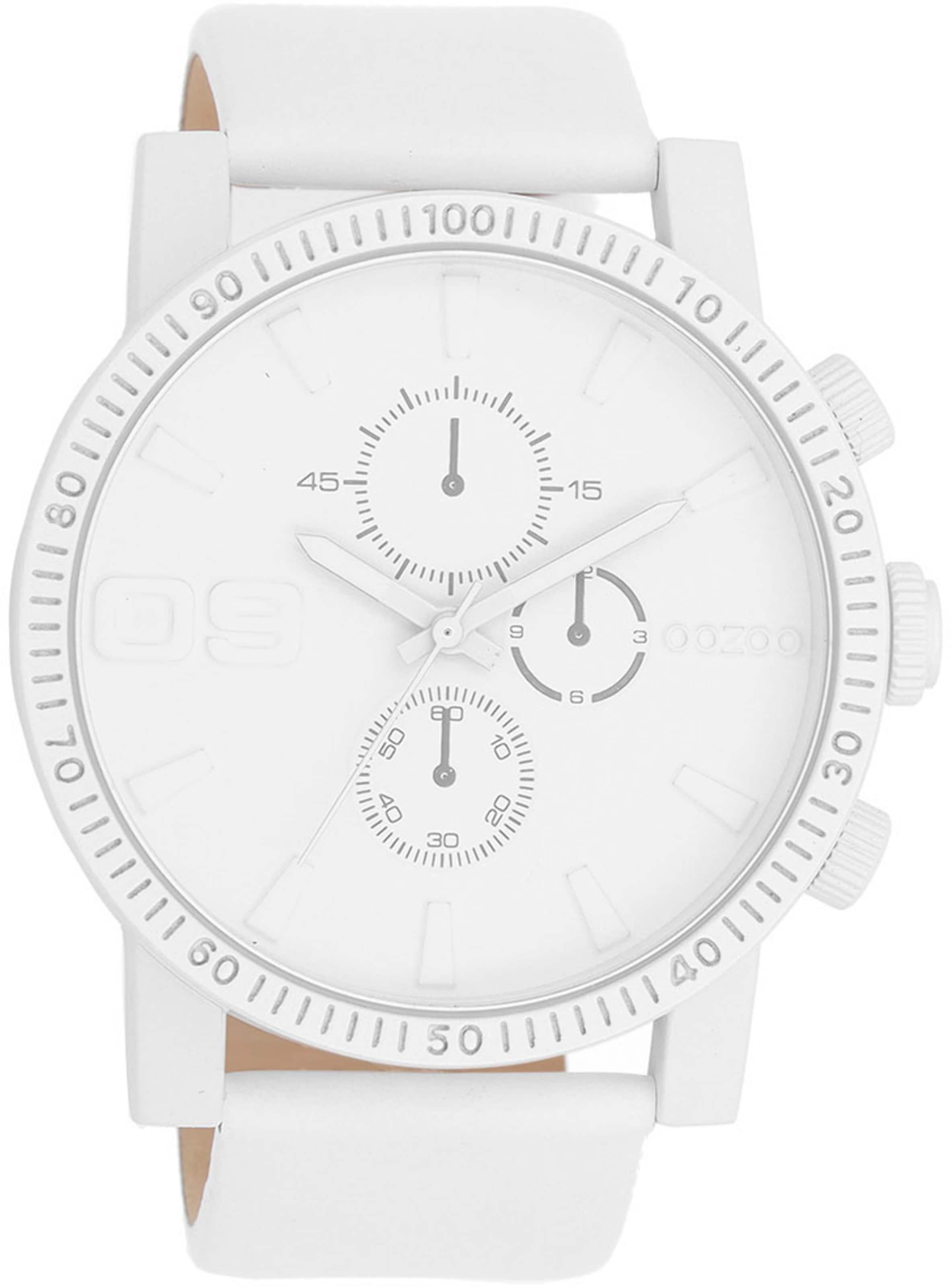 OOZOO Analog Watch in White: front