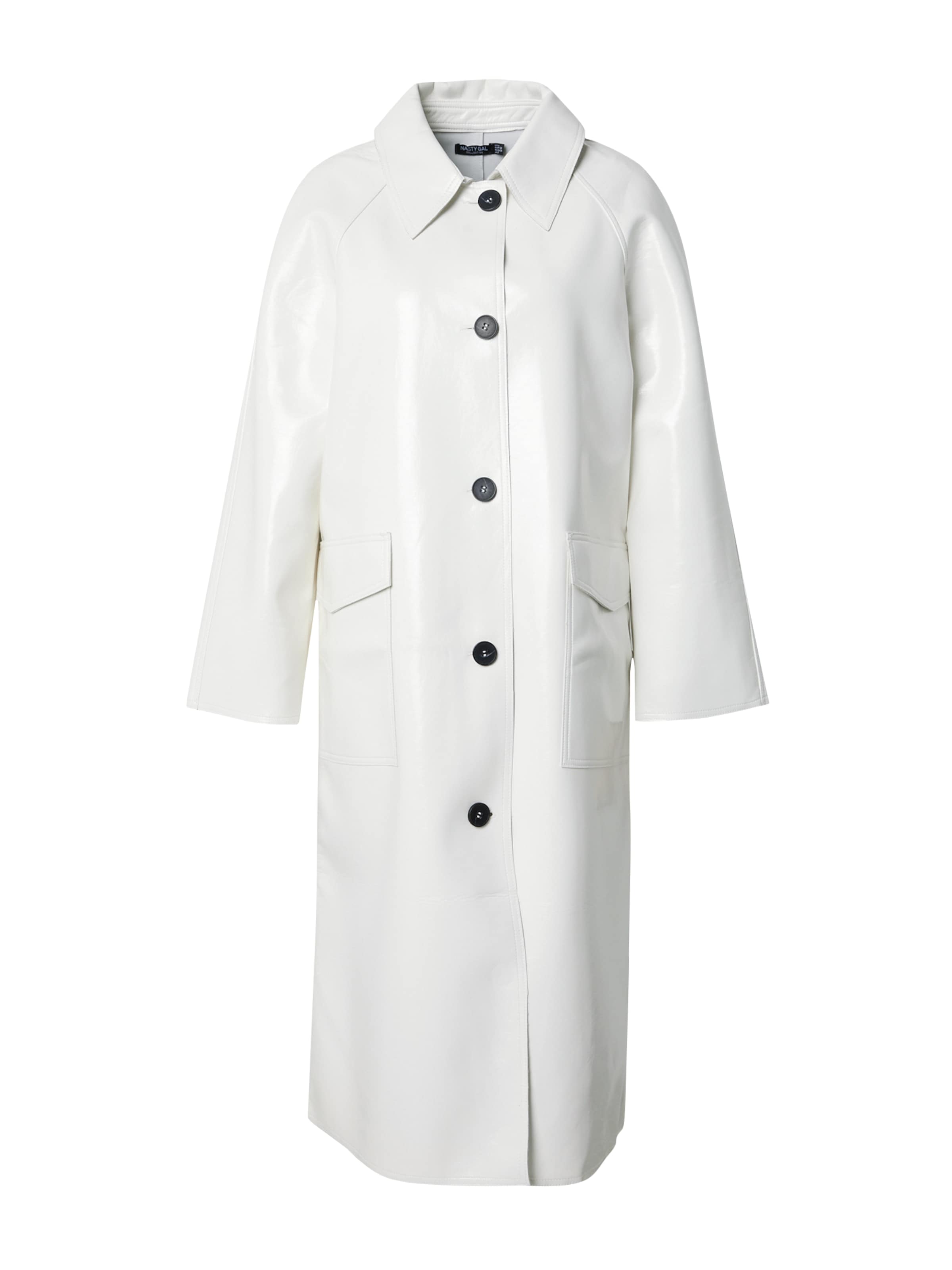 Manteau mi-saison Nasty Gal en blanc : devant