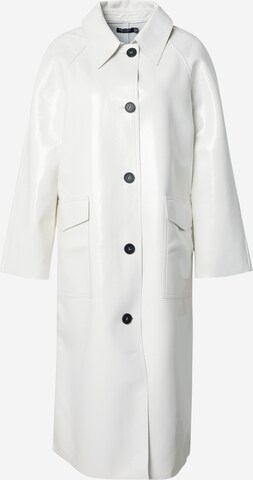 Nasty Gal Between-Seasons Coat in White: front