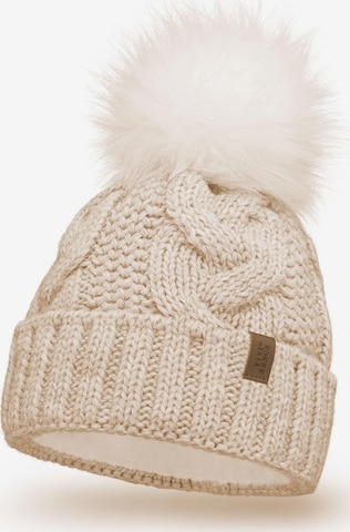 Vivisence Mütze '7014' in Beige: Vorderseite