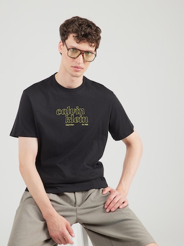 Calvin Klein JeansMajica - crna boja: prednji dio