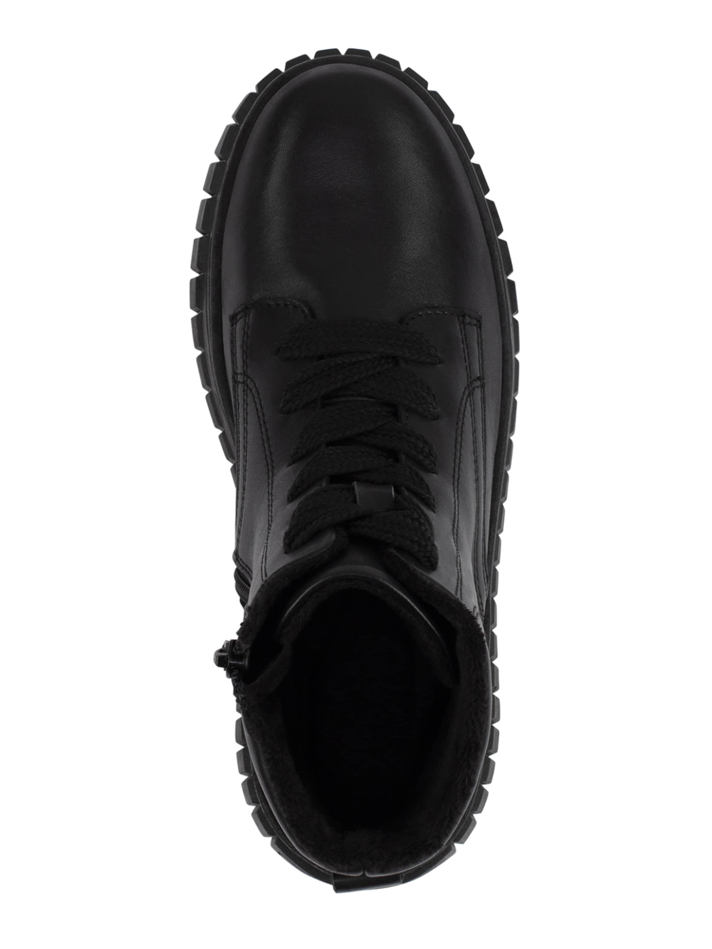 Tamaris Lace-Up Ankle Boots in Black