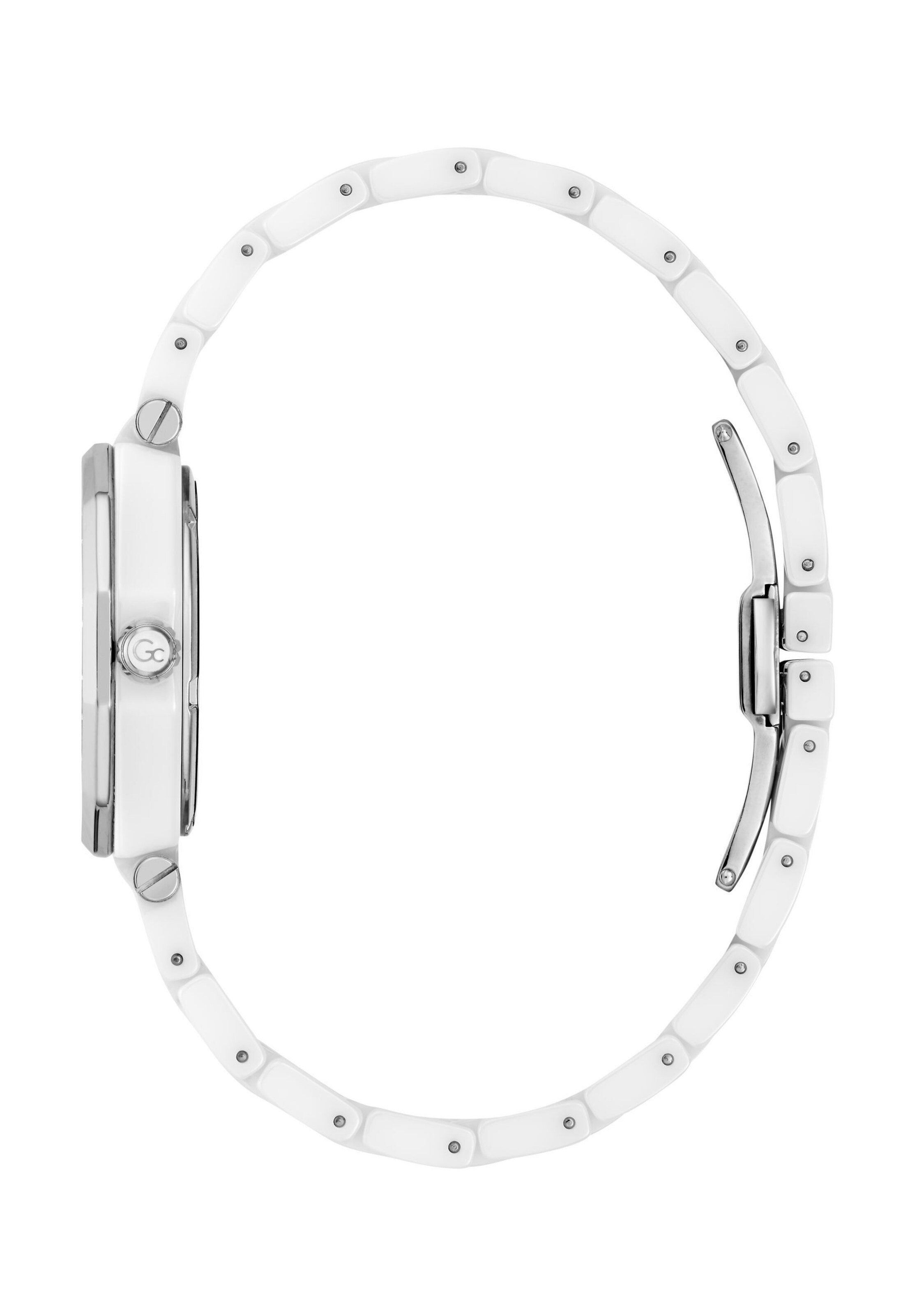 Gc Analogt ur i sølv