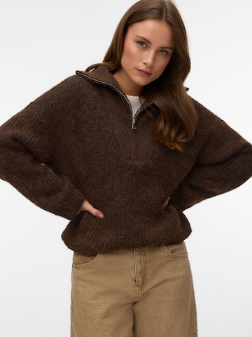 VERO MODA Sweater 'VMNolan' in Brown: front