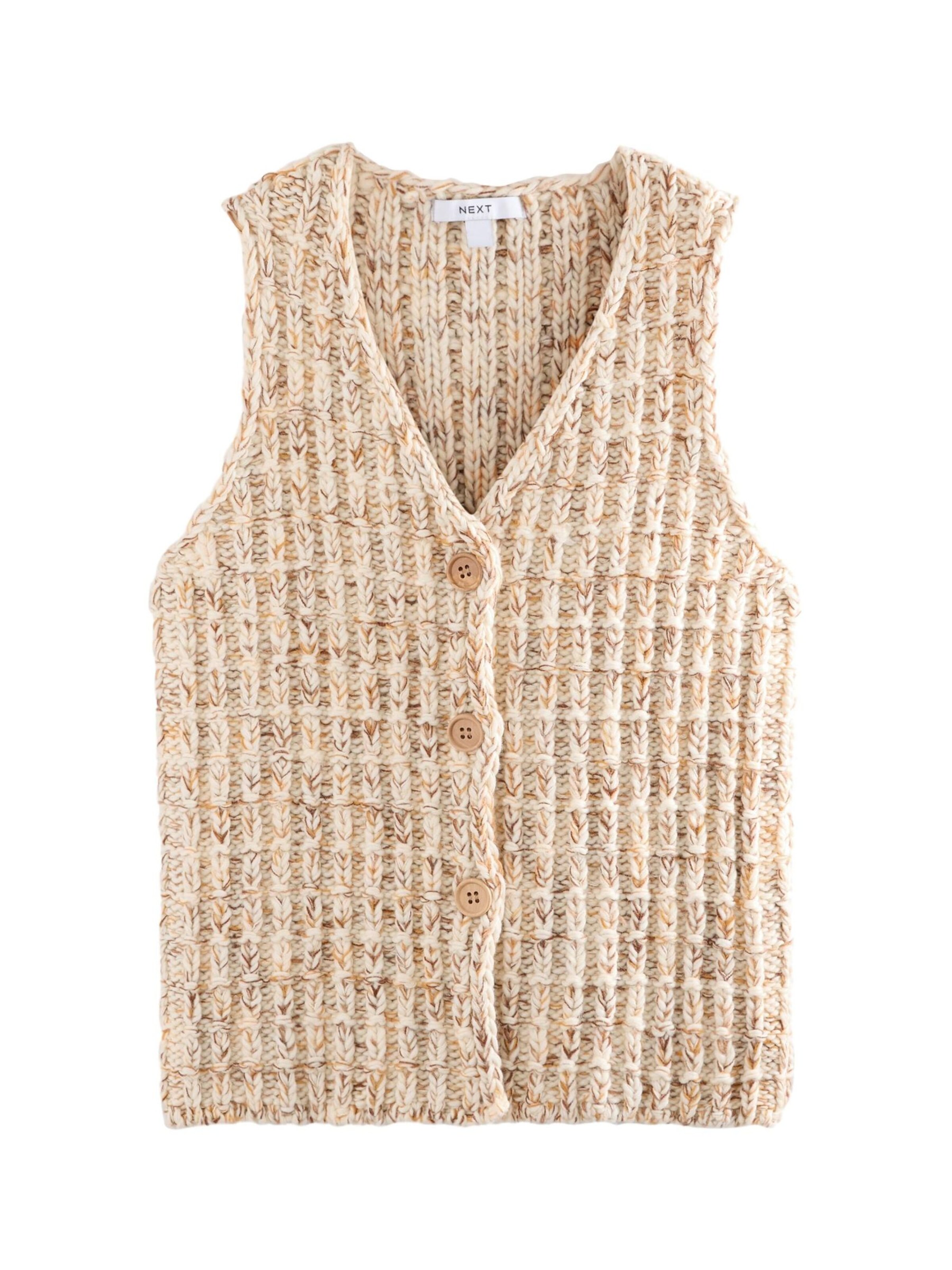 Next - Colete de malha em amarelo: frente