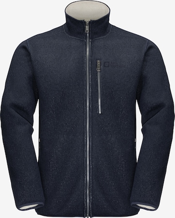 JACK WOLFSKIN Athletic Fleece Jacket 'ROBSON FJORD' in Blue: front