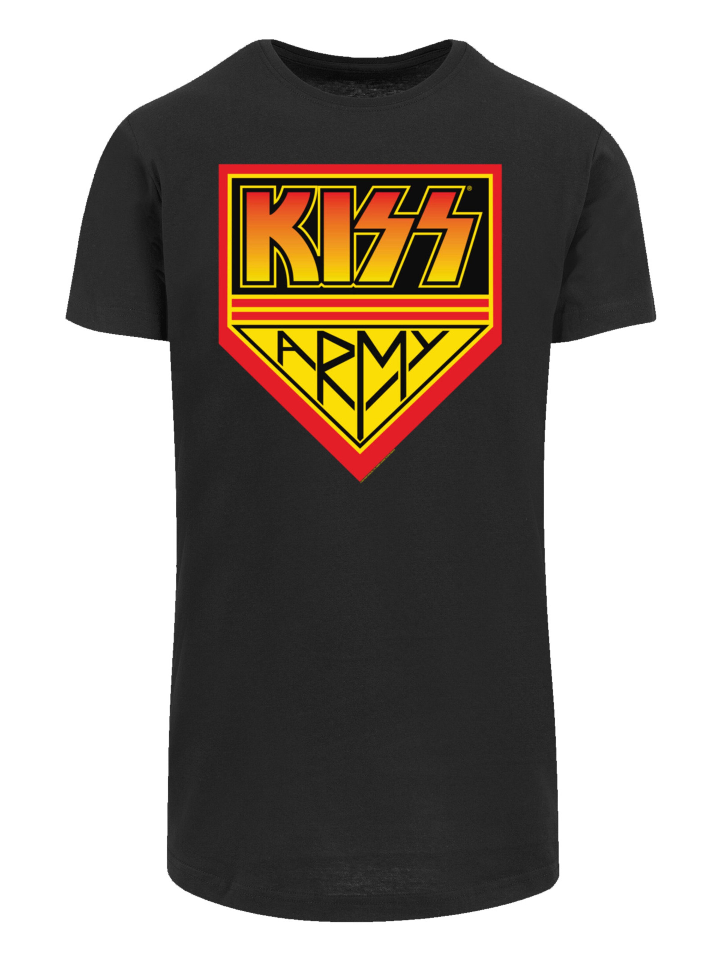 T-Shirt 'Kiss' F4NT4STIC en noir : devant