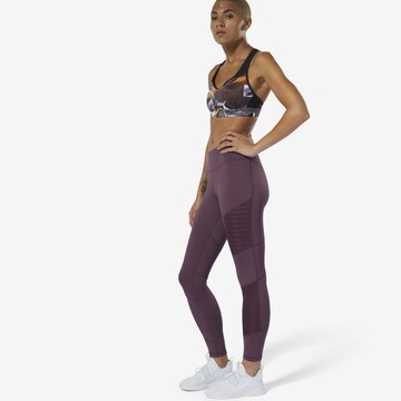 Reebok Skinny Sporthose in Lila