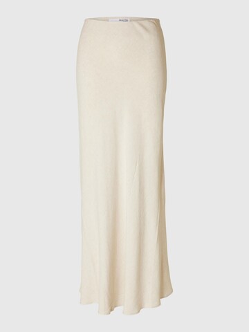 SELECTED FEMME Skirt 'SLFVIVA-LENA' in Beige: front