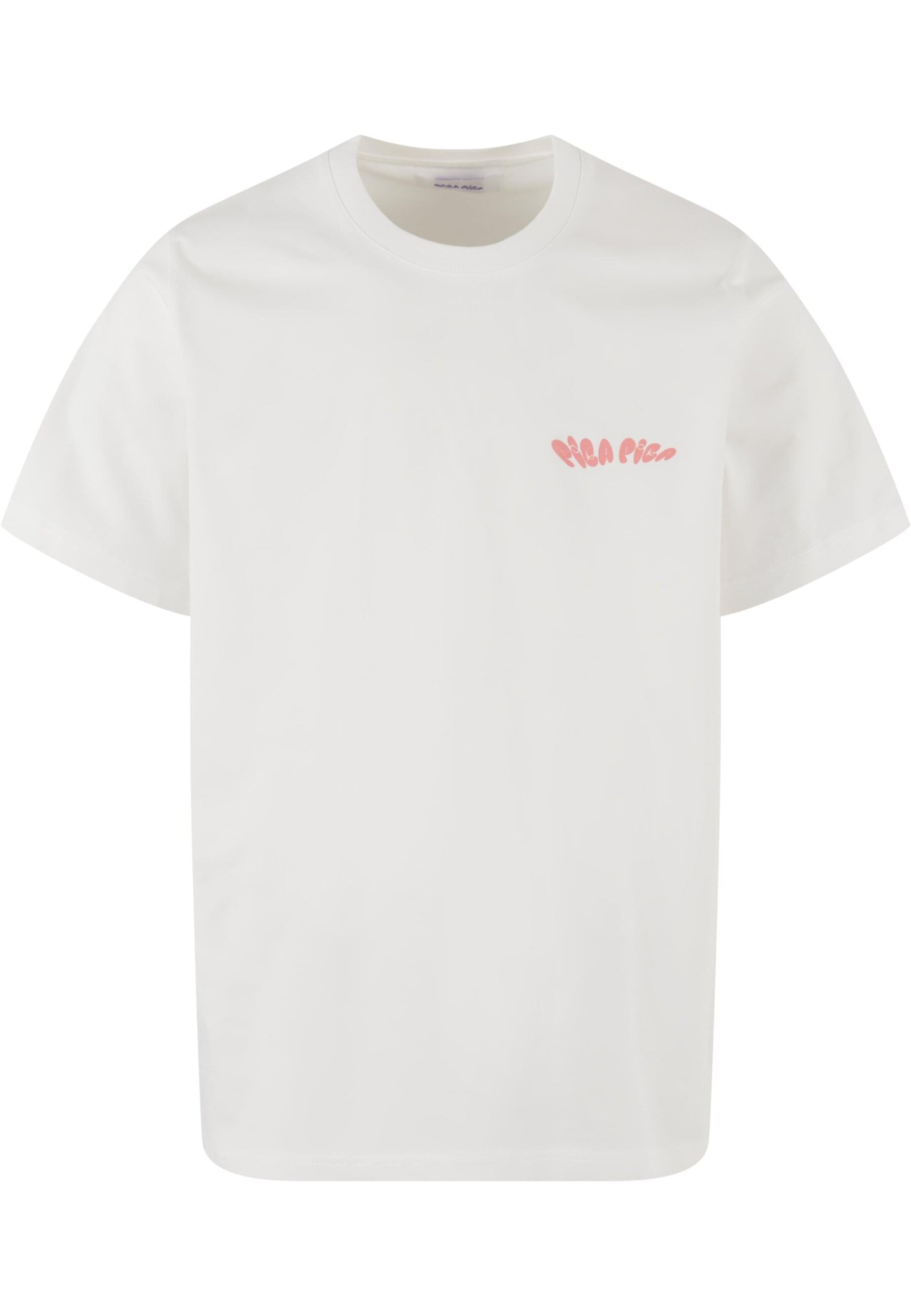 T-Shirt 'Pearing Completed' Pica Pica en blanc : devant