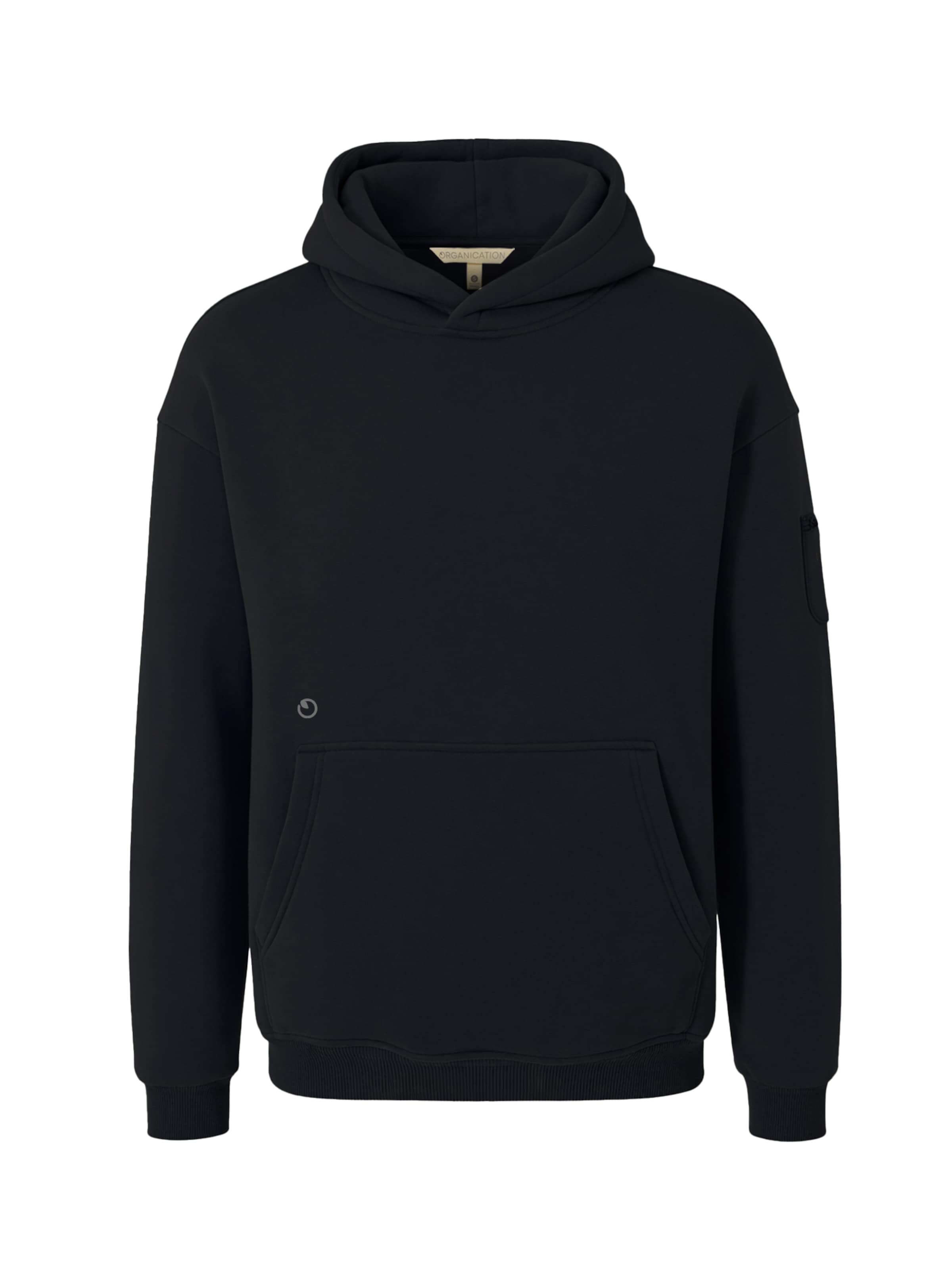 Organication Sweatshirt in Schwarz: Vorderseite