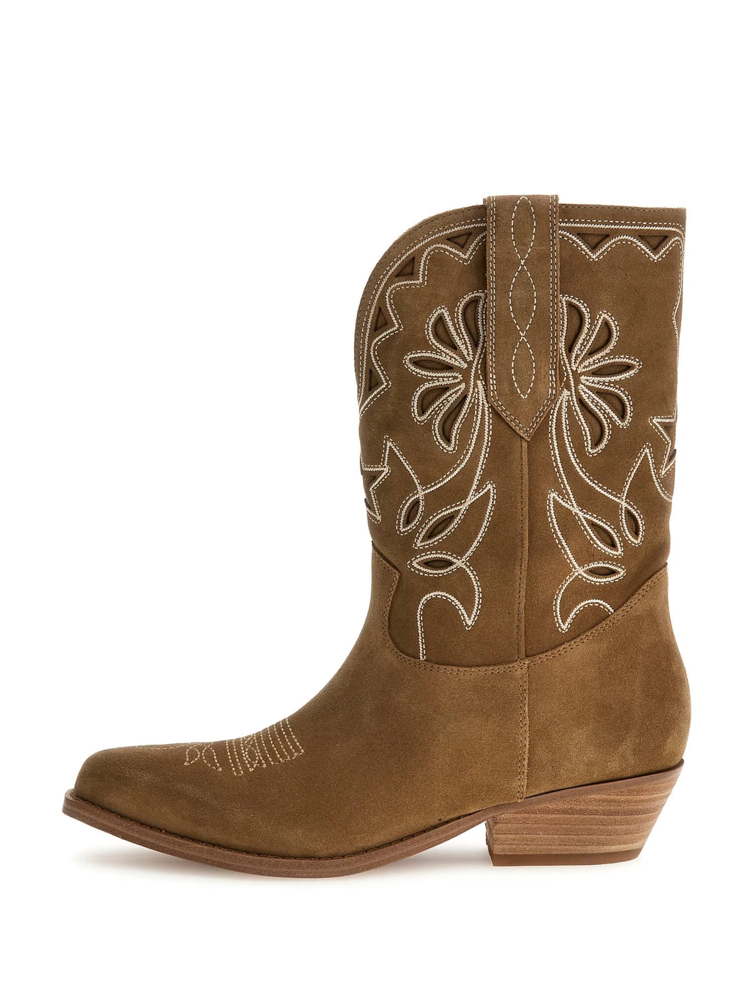 GUESS Cowboy Boots Ginnie in Light Brown ABOUT YOU