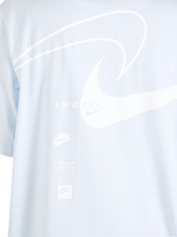 Nike Sportswear T-shirt 'SWOOSH' i blå
