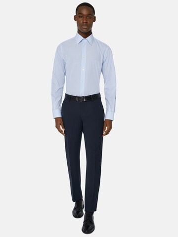 Boggi Milano Slim fit Overhemd in Blauw