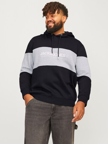 Jack & Jones Plus Μπλούζα φούτερ 'JJELEGACY' σε μαύρο: μπροστά