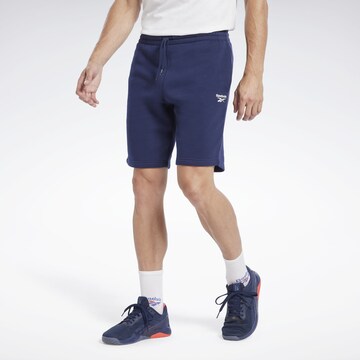Reebok Regular Workout Pants 'Identity' in Blue: front