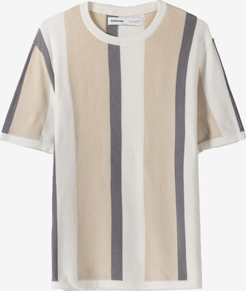 T-Shirt Bershka en beige : devant