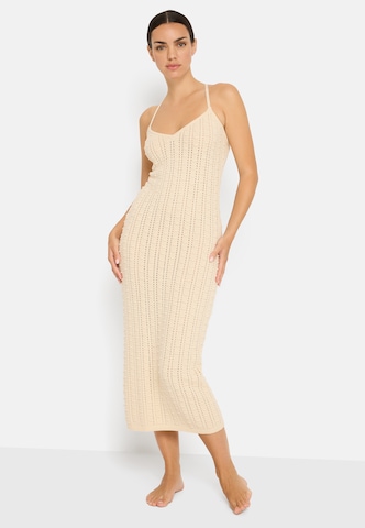 Robes en maille LSCN by LASCANA en beige : devant
