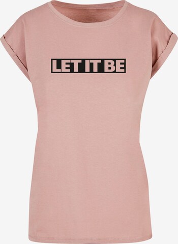 Merchcode Shirt 'Beatles -  Let it be' in Pink: front