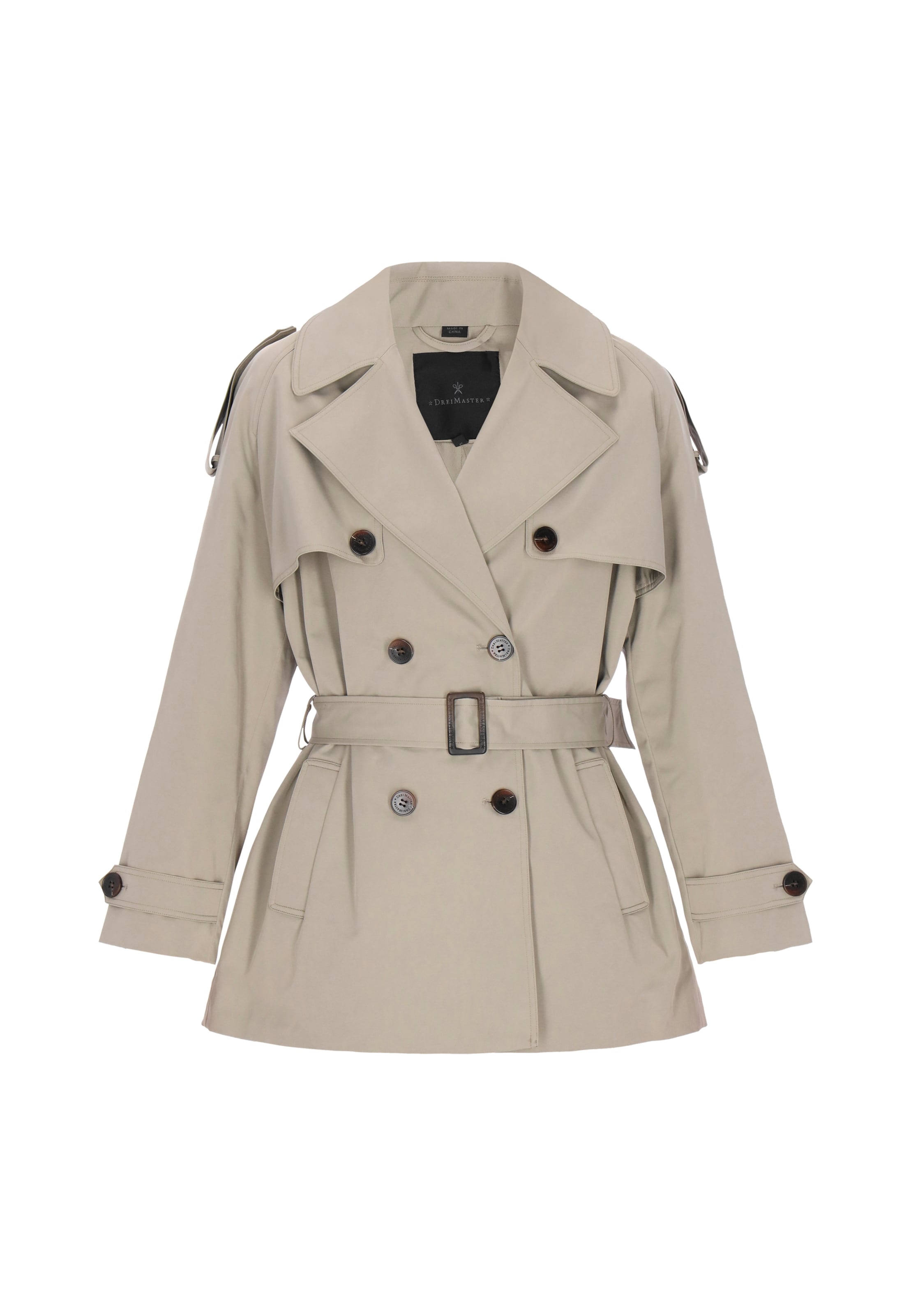 DreiMaster Klassik Between-Seasons Coat 'Classic' in Khaki, Item view