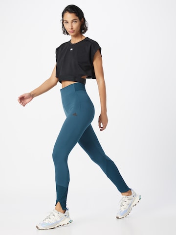 ADIDAS SPORTSWEAR Skinny Sportbyxa 'Z.N.E.' i blå