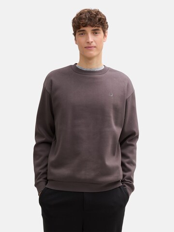 TOM TAILOR DENIM Sweatshirt in Bruin: voorkant