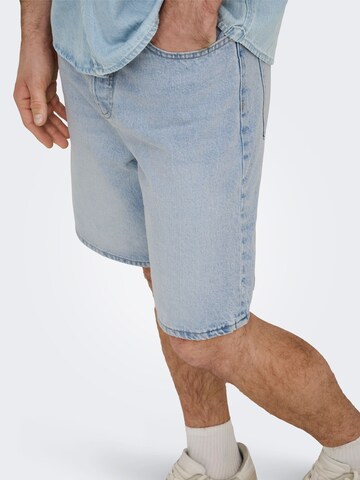 Only & Sons regular Jeans i blå