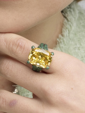 Luxenter - Anel 'TALIAL' em amarelo: frente