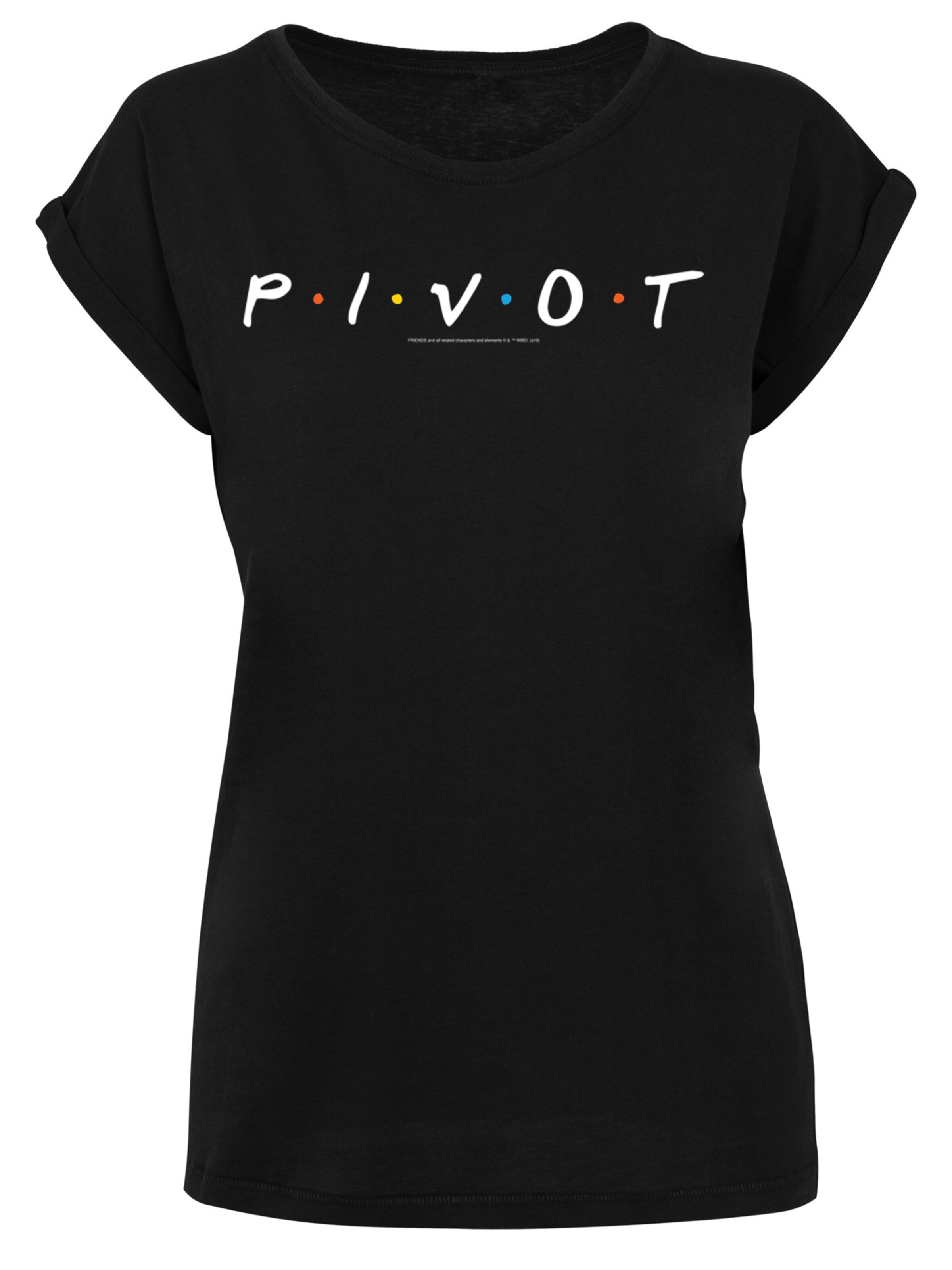 T-shirt 'Friends Pivot' F4NT4STIC en noir : devant