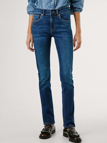 Coupe slim Jean Pepe Jeans en bleu : devant