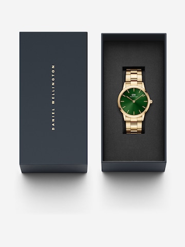 Daniel Wellington Analog Watch 'Iconic Link Emerald G Green' in Gold