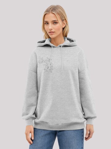 Sweat-shirt 'Schmetterling Blumen Bestickt' F4NT4STIC en gris : devant