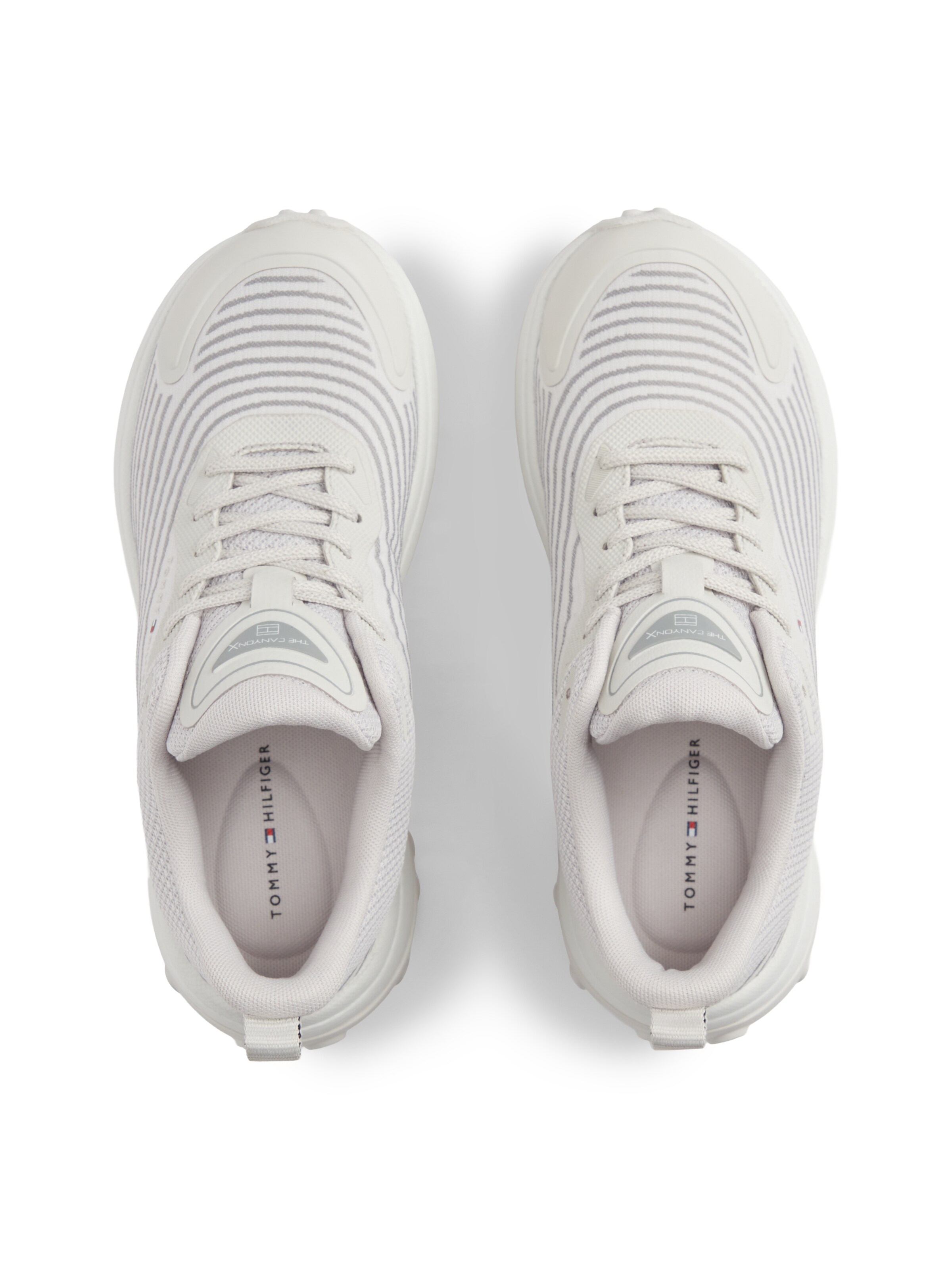 TOMMY HILFIGERNiske tenisice 'THE CANYON X KNIT' - siva boja