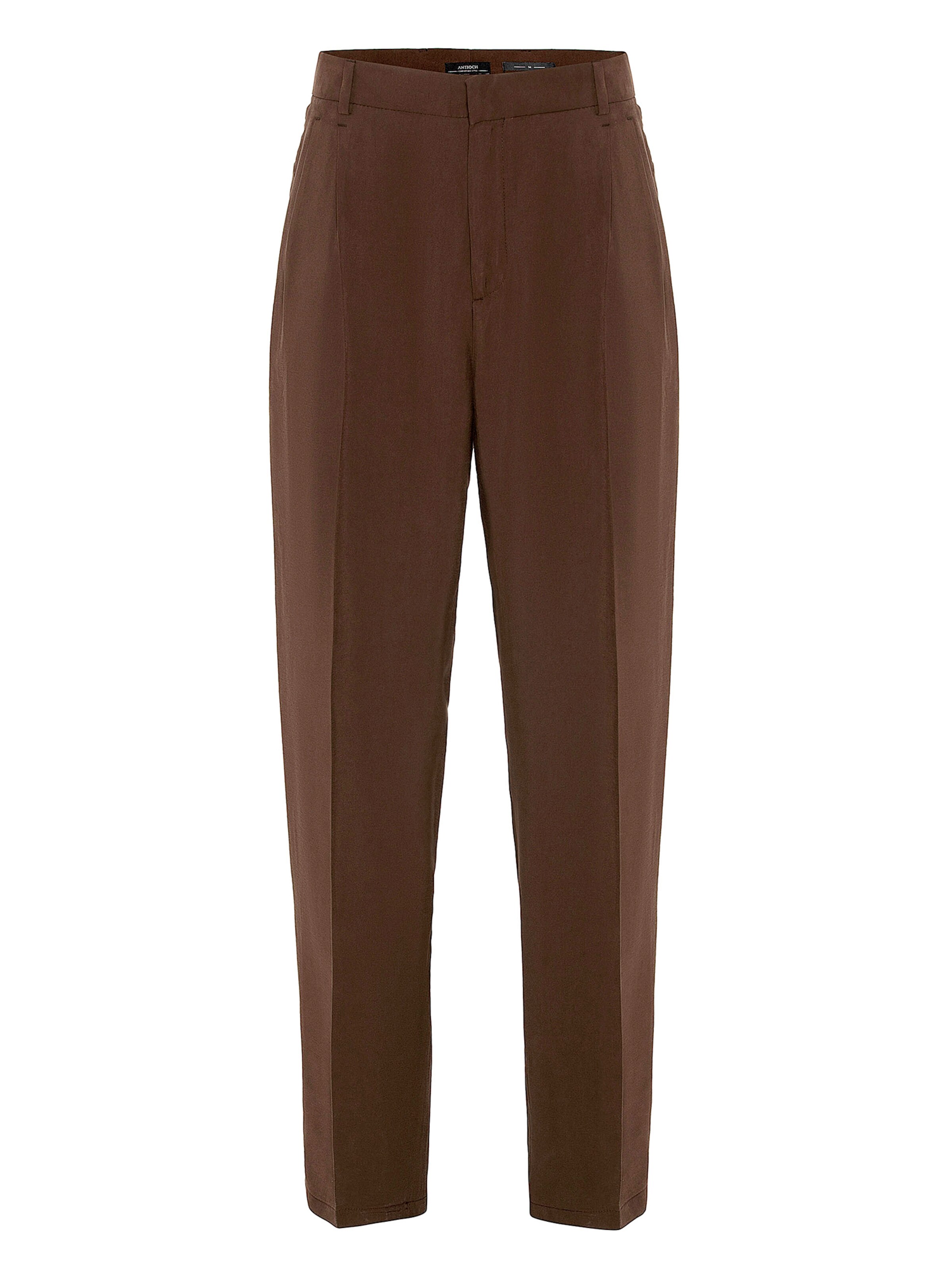 Antioch Élére vasalt nadrágok - barna: elől