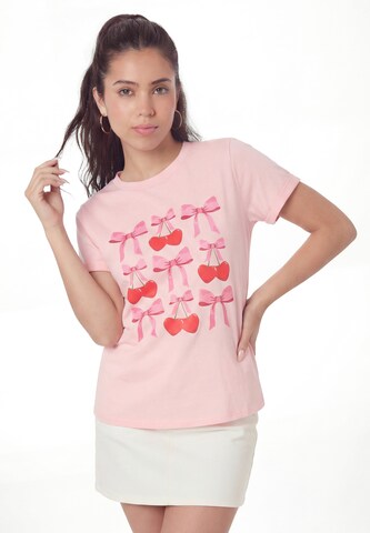 T-shirt MIMO en rose : devant
